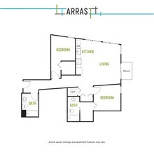 Two Bed Two Bath I 1 1-601 floor plan
